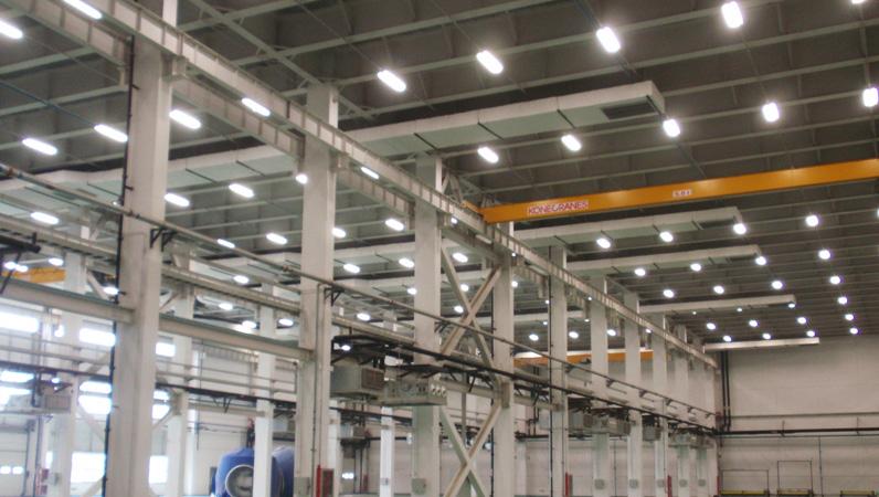 北京金风科技厂房采用四管工厂专用控照高频​荧光灯